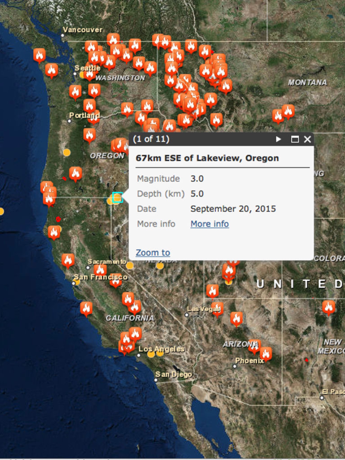 Wildfire and Earthquake Tracker
