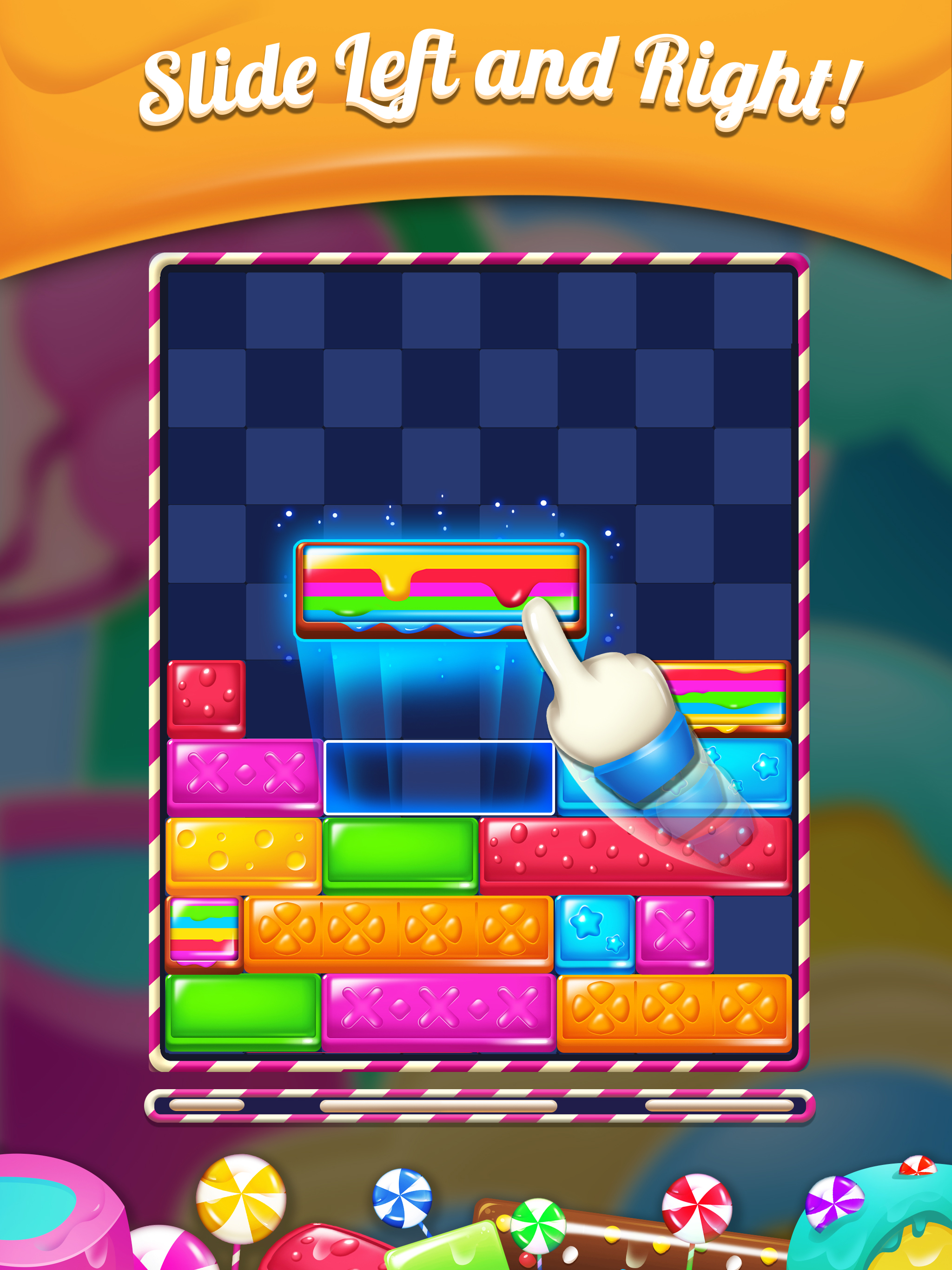Candy Slide Puzzle: Block Drop