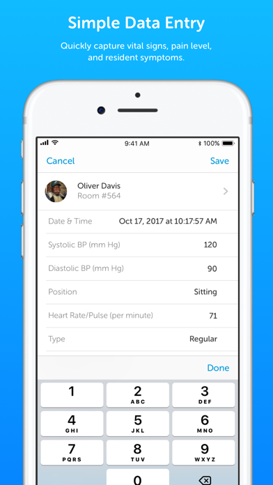 Point of Care App Screenshot