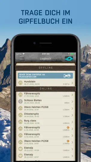 Screenshot von Das Gipfelbuch - Peakhunter auf dem iPhone 1