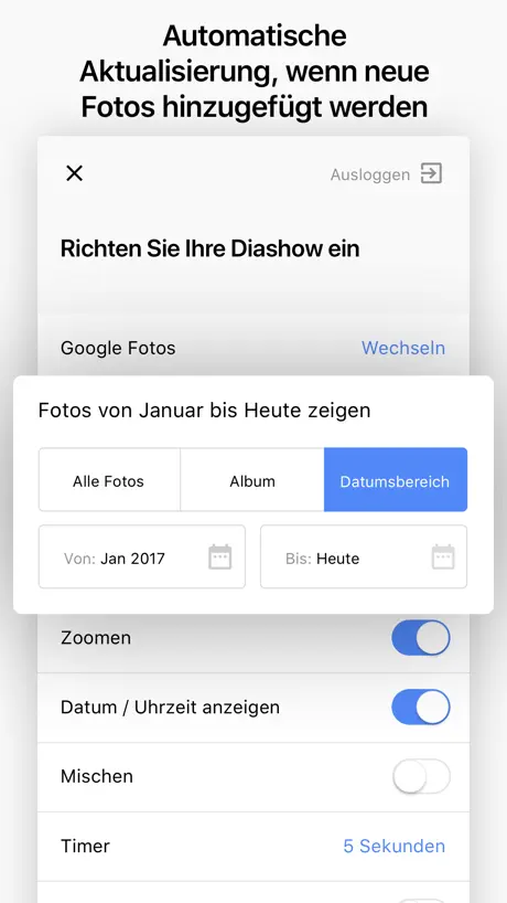 SoloSlides für Google Fotos