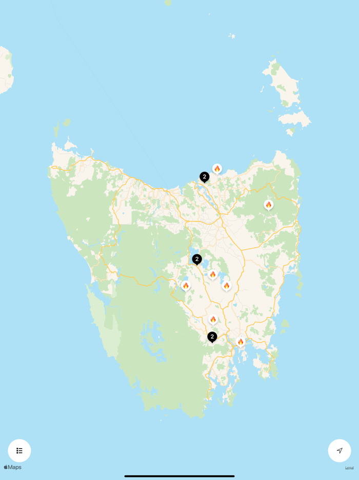 Australian Fires. Bushfire Map