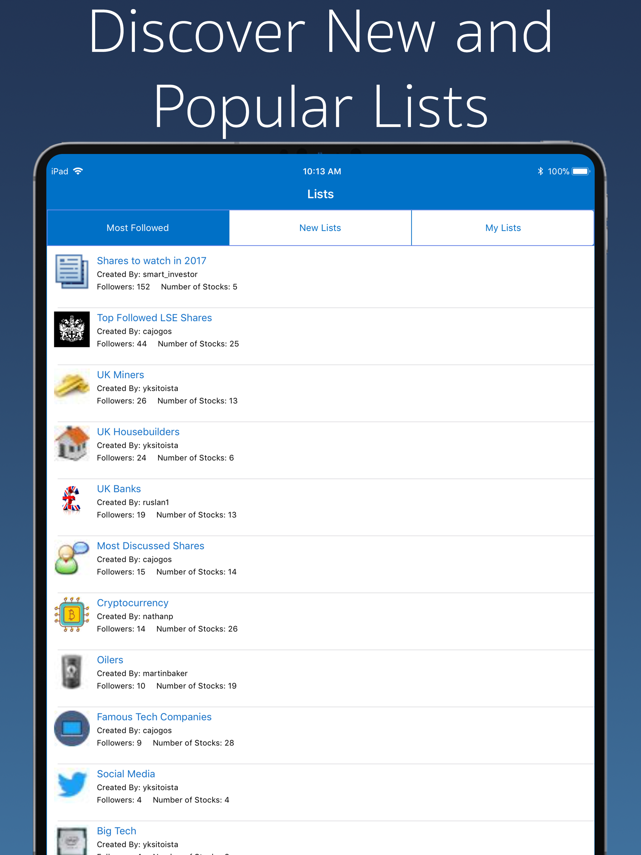 Follow Feed - Shares, Crypto