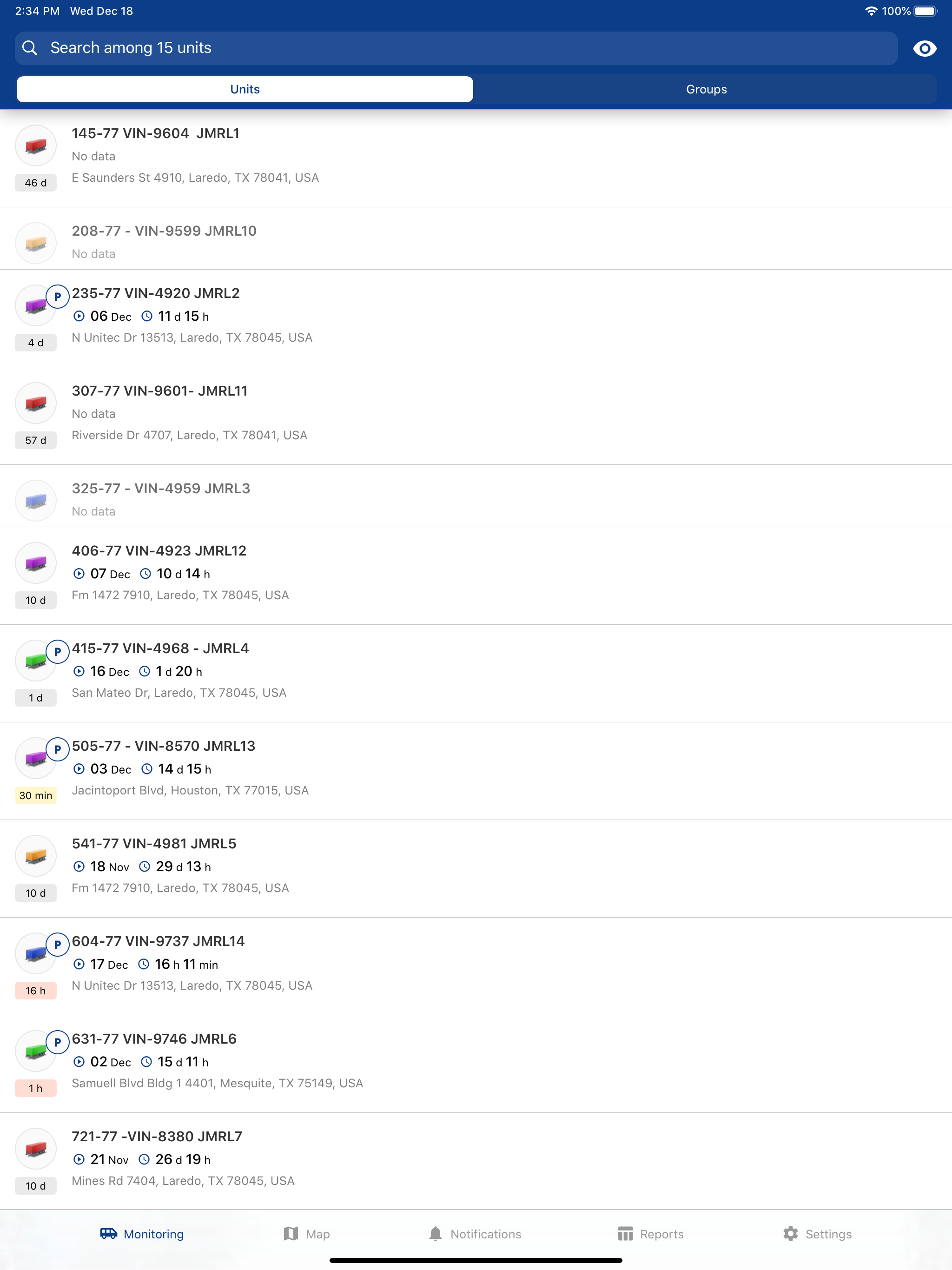 SUMMITEC - GPS Tracking screenshot 5