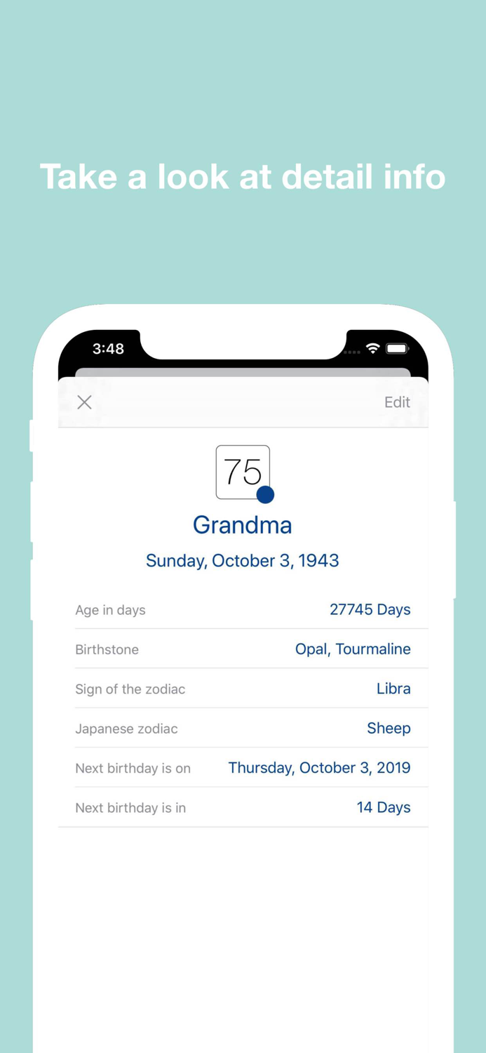 Ages and Birthdays Pro