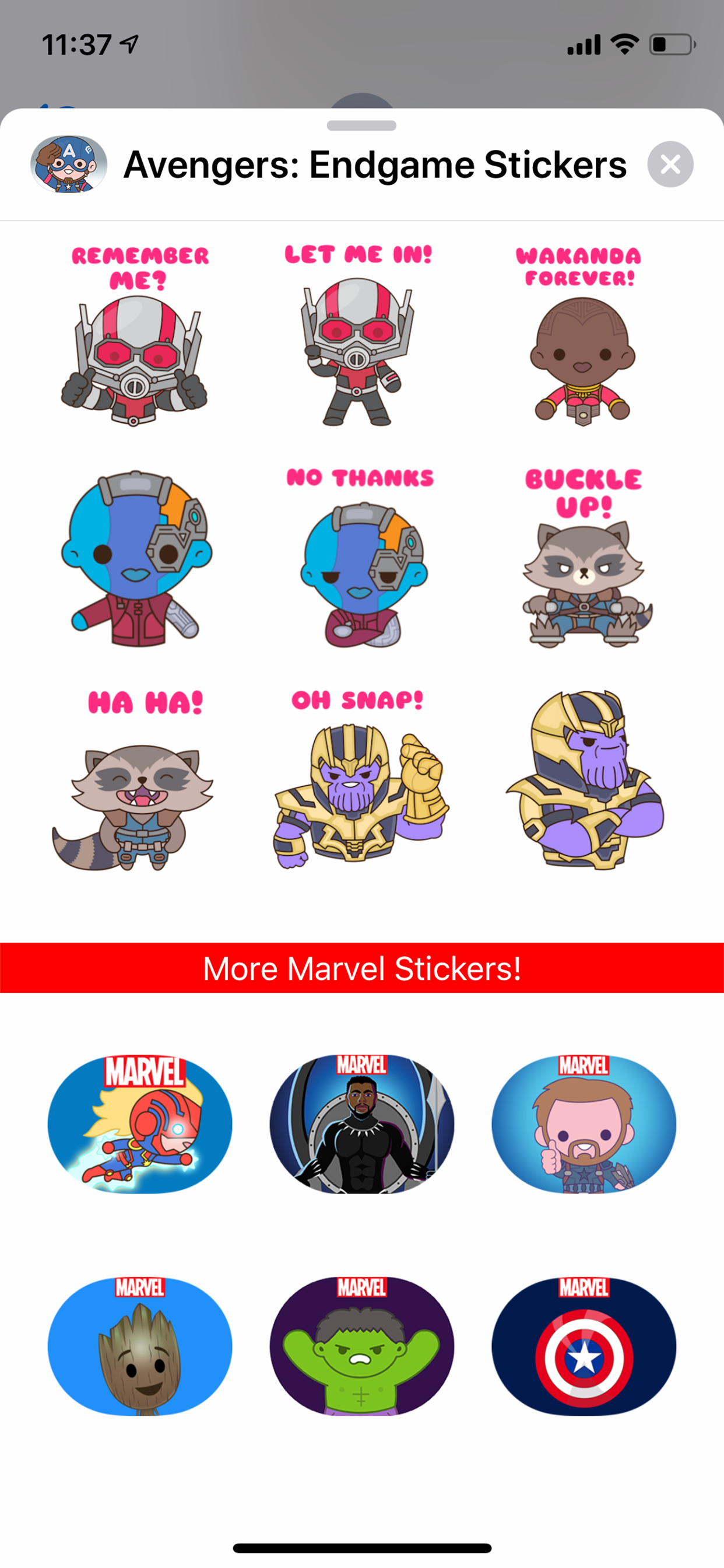 Avengers: Endgame Stickers
