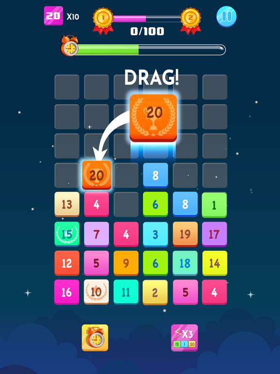 Screenshot #4 pour Number Blocks - Merge Puzzle