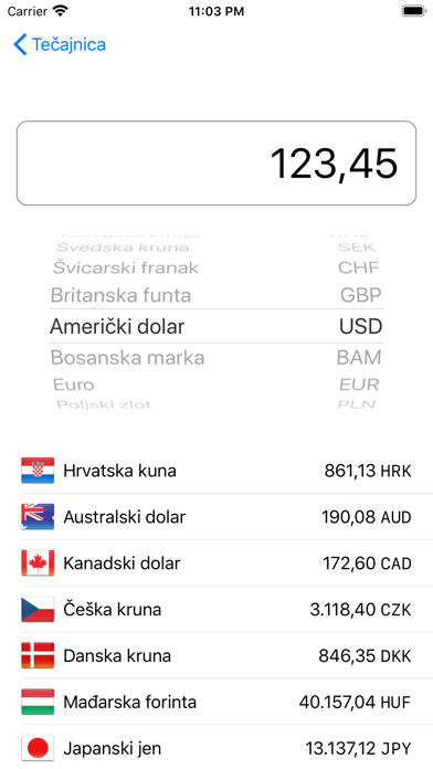 Screenshot #2 pour Tečajna lista HNB