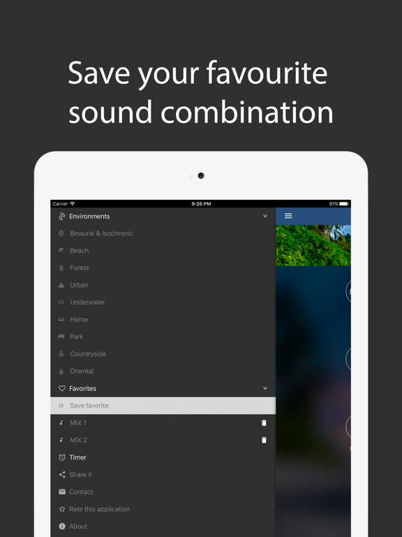 Atmosphere: Relaxing Sounds iPad screenshot 4 - Health & Fitness app