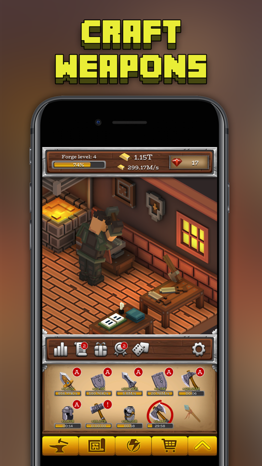 #1. ForgeCraft - Idle Tycoon (iOS) 由: Robert Grzybek