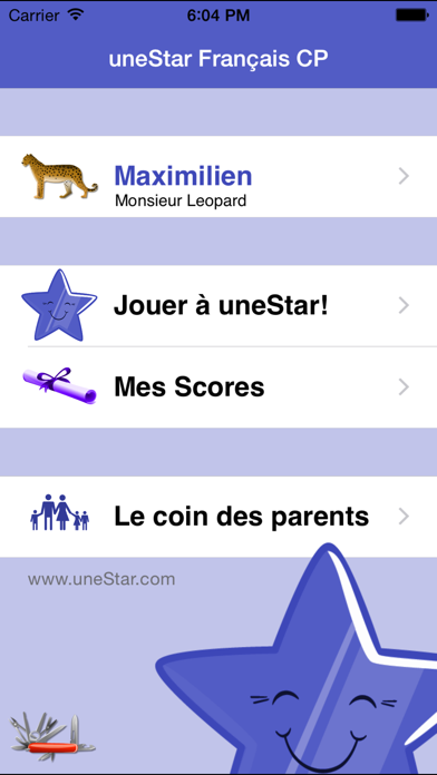 Screenshot #1 pour uneStar Francais CP