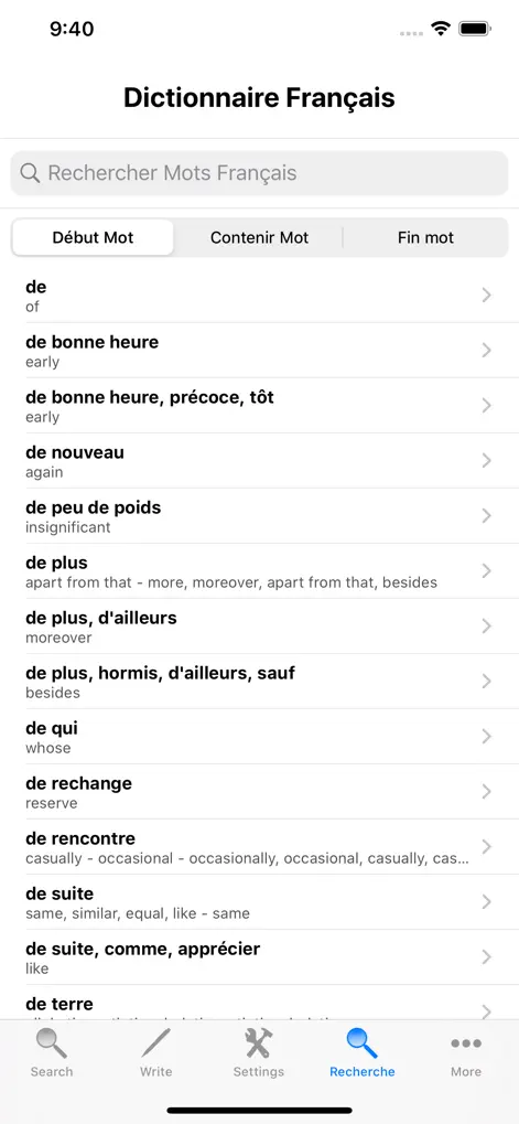 French Dictionary English - Reference App | MWM