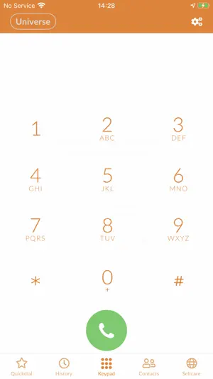 Universe Softphone screenshot 1