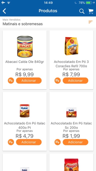 PaguePouco Supermercado Online Screenshot