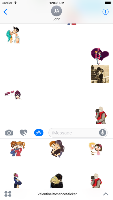 Screenshot 2 of Valentine Romance Sticker App