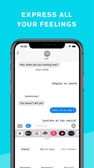 Screenshot 1 of Stage Directions Stickers App