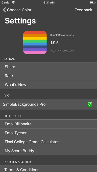 SimpleBackgrounds iPhone screenshot 8 - Lifestyle app