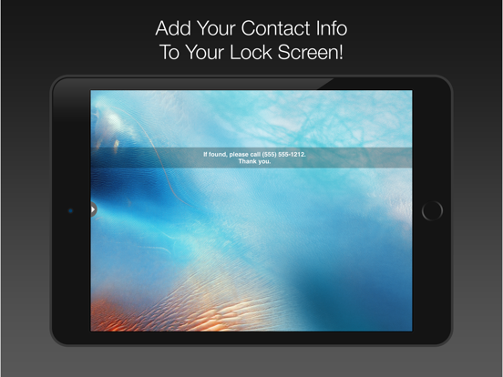 If Found Lock Screen 2 iPad app afbeelding 1