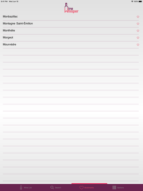 WineWhisper iPad screenshot 8 - Food & Drink app