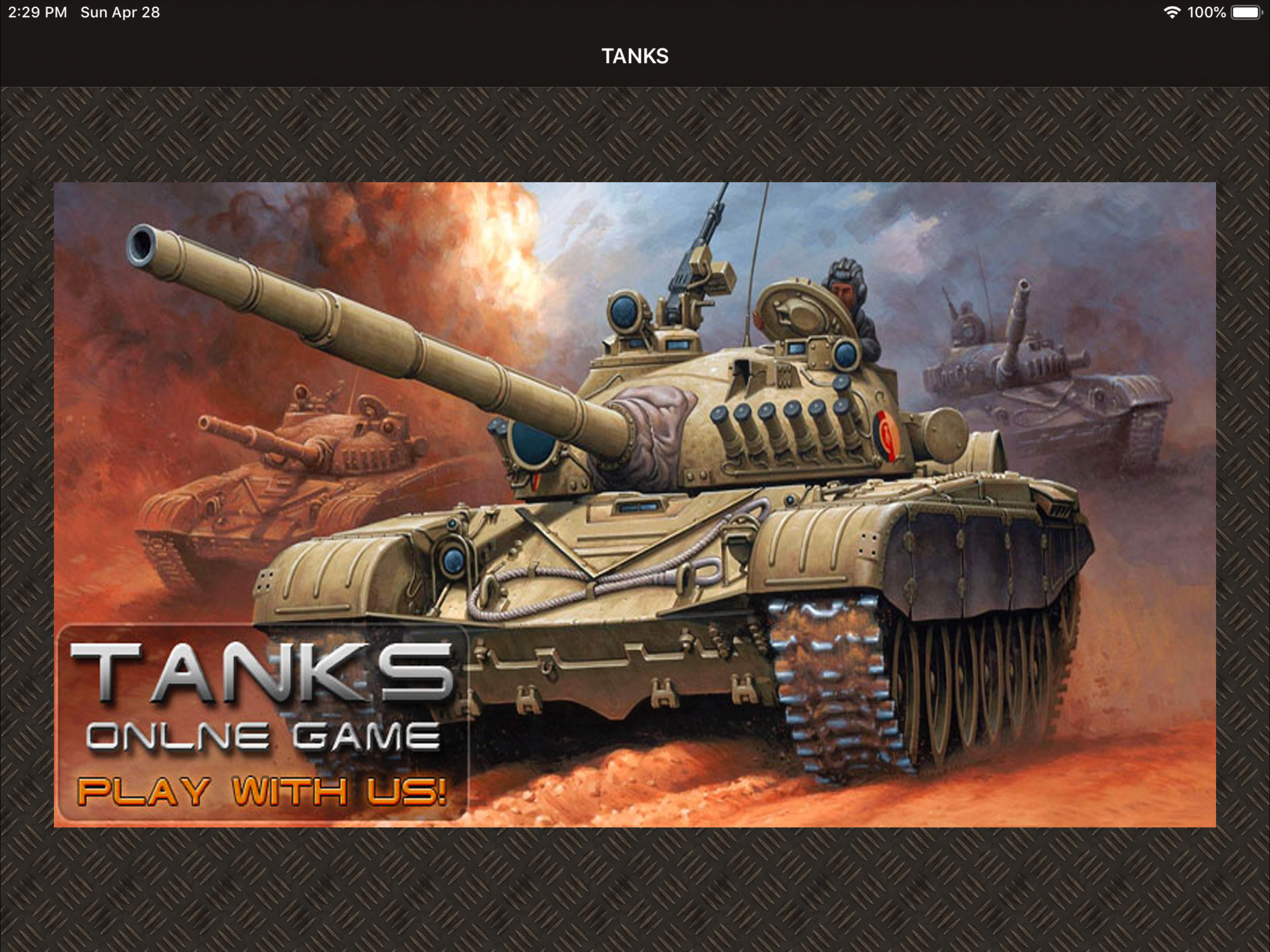 TANKS war game