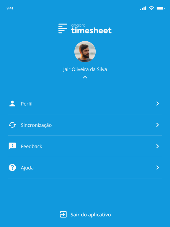 Ahgora Timesheet iPad screenshot