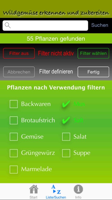 Wildpflanzen in der Küche Screenshot