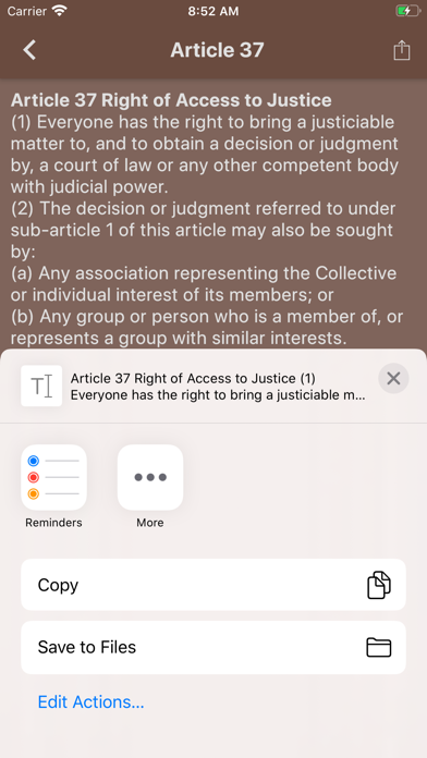 Ethiopian Constitution iPhone screenshot 6 - Reference app