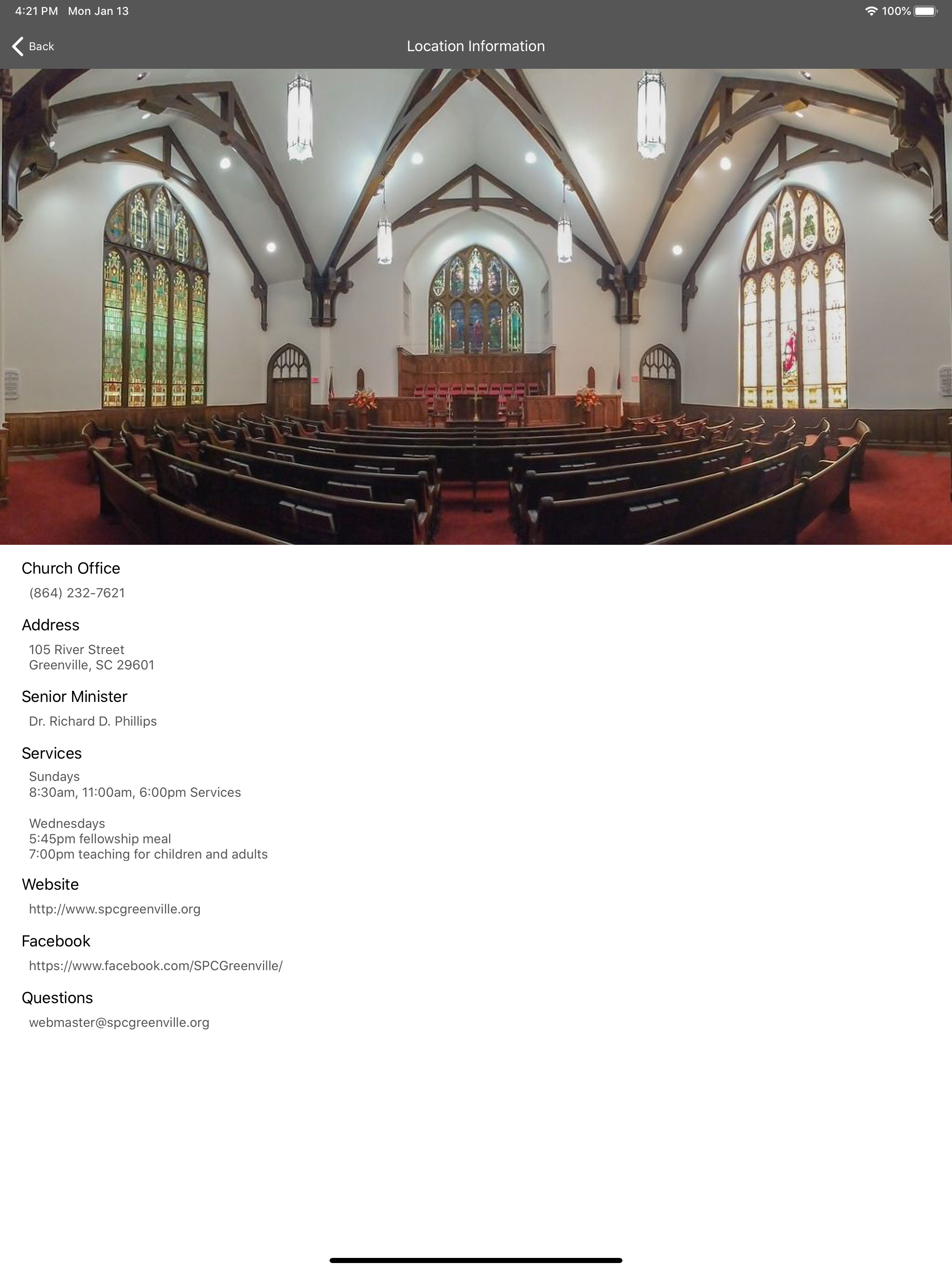 Second Presbyterian Greenville screenshot 6