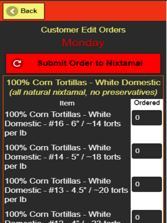 Tortilleria Nixtamal iPad screenshot 2 - Food & Drink app