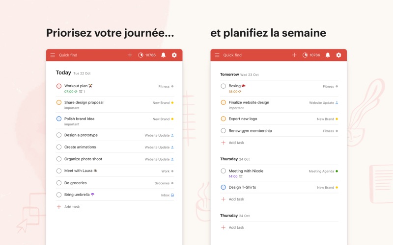 Screenshot #2 pour Todoist : To-do list et rappel