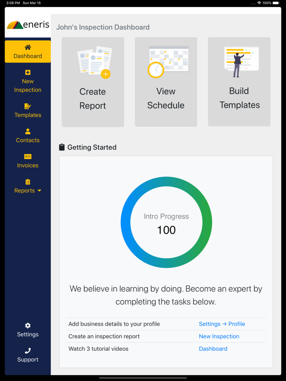Eneris iPad screenshot 1 - Business app