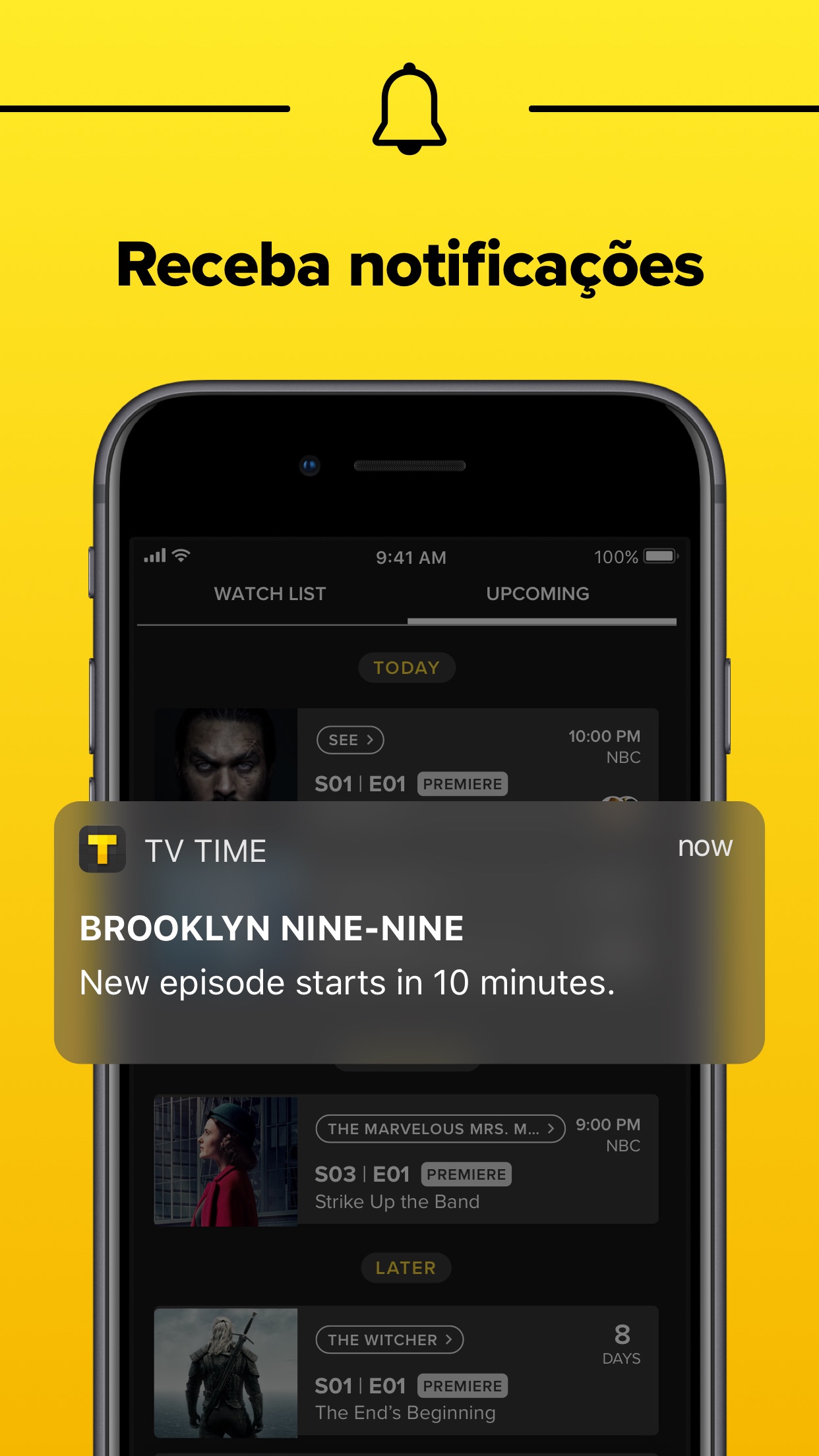 Screenshot do app TV Time: Seguir Séries e filme