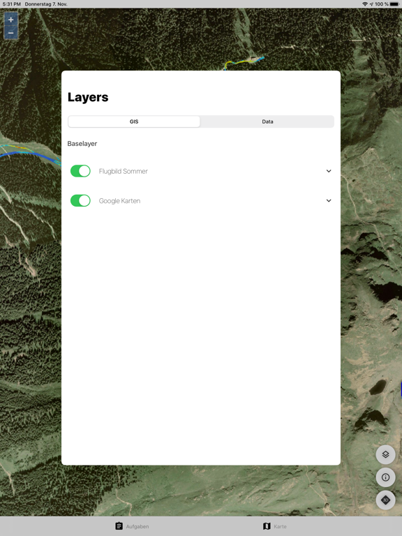 Leica alpinePRO iPad screenshot