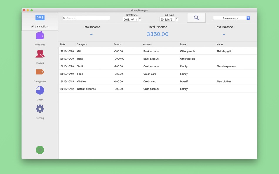 #4. Money Manager- Expense Tracker (macOS) 由: 辉英 钟