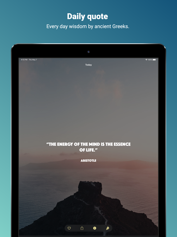 Thallo - ancient Greek quotes iPad screenshot 1 - Education app