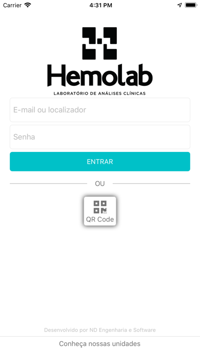 Laboratório Hemolab Screenshot