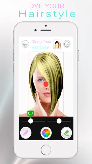 Screenshot von Ändern Sie Die Haarfarbe auf dem iPhone 4