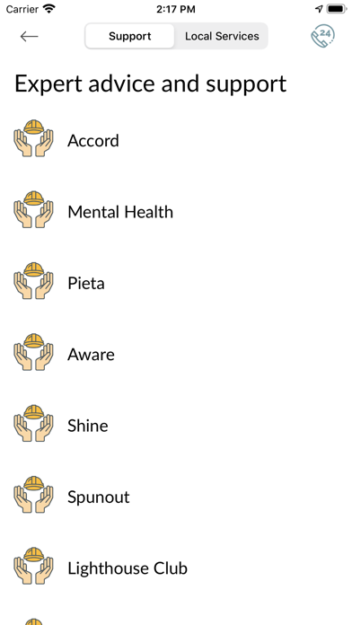 Construction Industry Helpline Screenshot