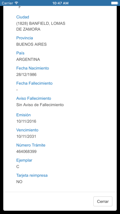 App screenshot