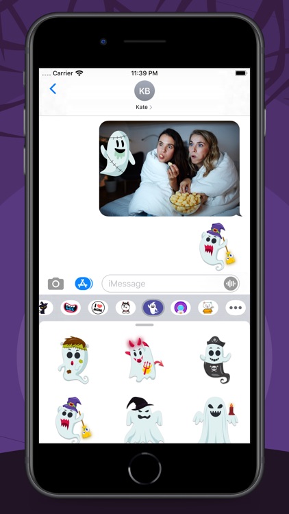 Spooky Halloween Ghost Sticker screenshot-5