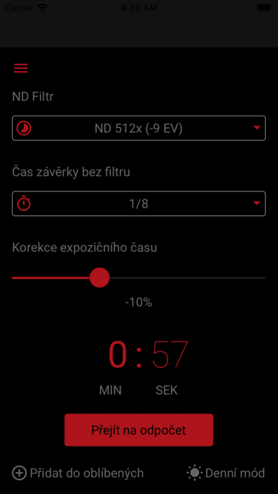 ND Filtr Kalkulátor screenshot 3