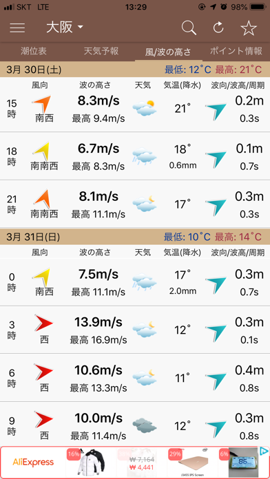 潮時と天気- 潮見表, 天気予報のおすすめ画像3