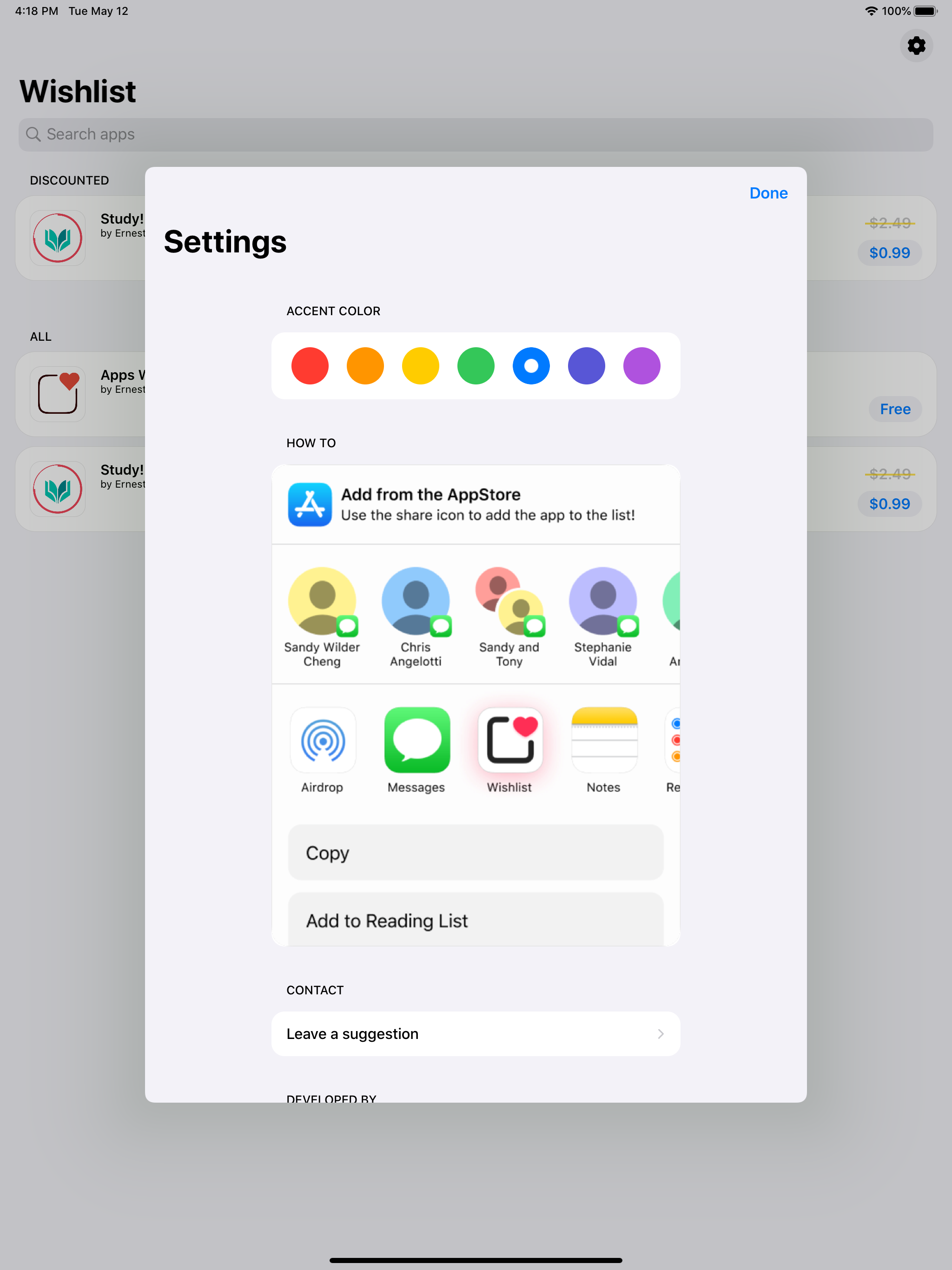 Apps Wishlist