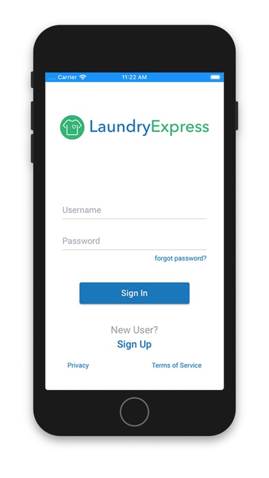 Laundry Express Pickup Screenshot