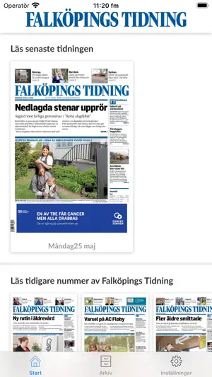 Falköpings Tidning e-tidning screenshot 1