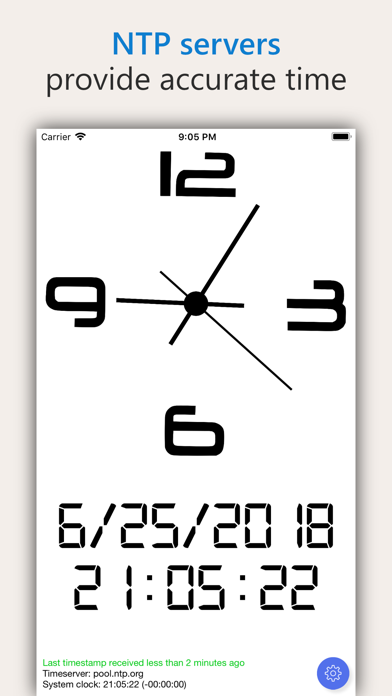 AtomicClock: NTP Time Screenshot