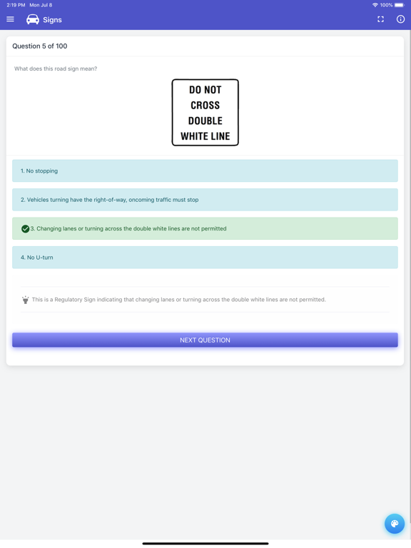 West Virginia DMV Test iPad screenshot