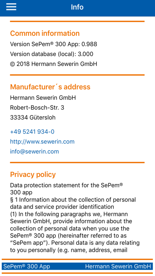 #6. SePem 300 App (iOS) 由: Hermann Sewerin Gesellschaft mit beschraenkter Haftung