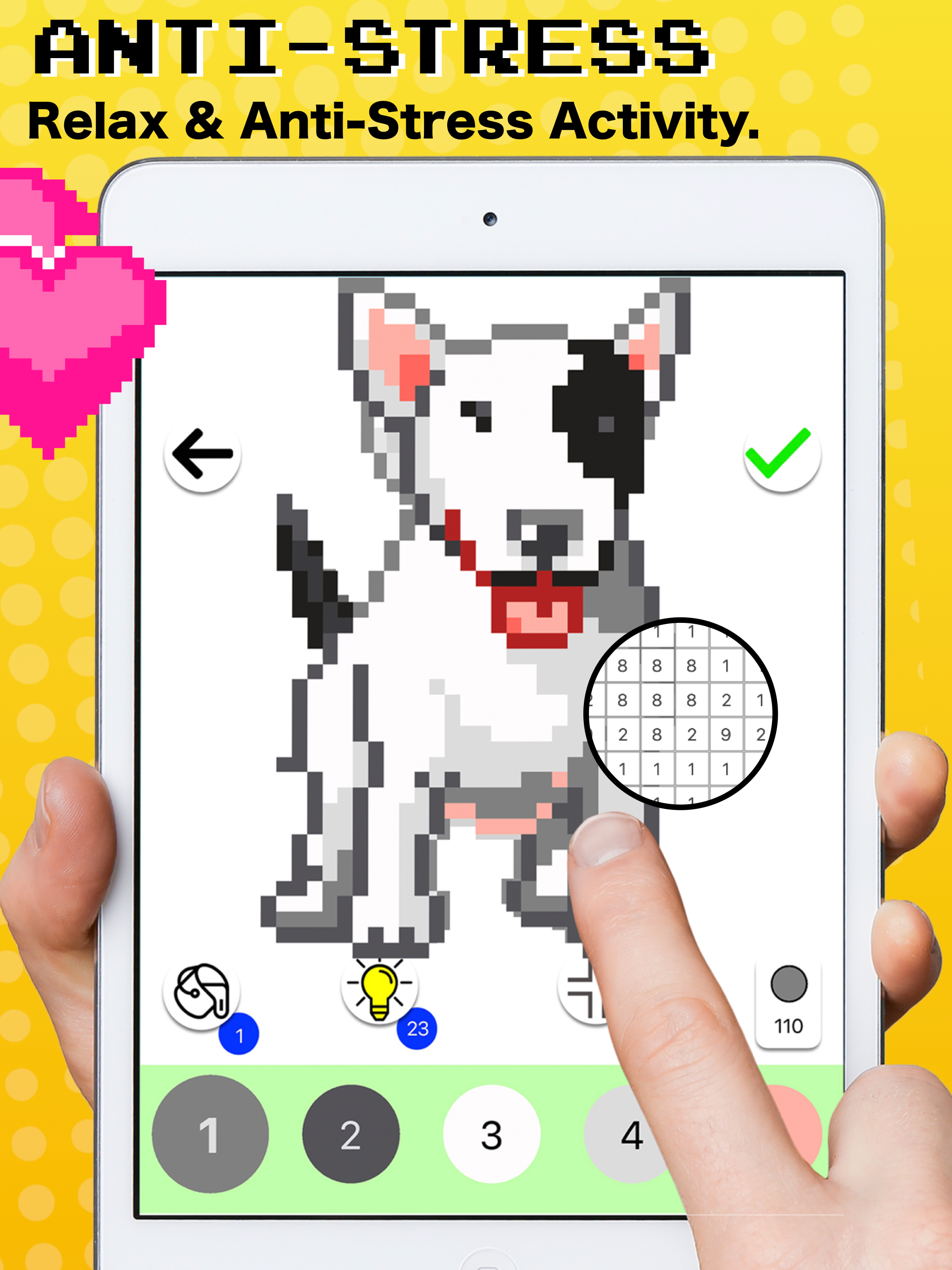 Pixel painting by numbers