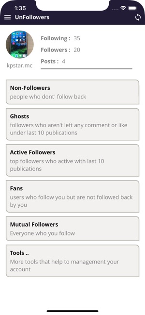 iphone screenshots - my ghost followers instagram 2 6 apk download android social apps
